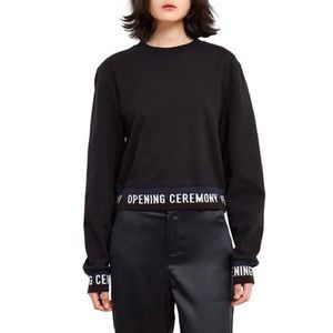 Opening Ceremony Cropped Logo Sweatshirt
